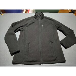 Swiss Tech Fleece Jacket Men M(38-40) Black Outdoor‎ Hiking 5 Pockets Warm
